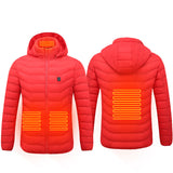 Winter Heated Jackets Smart Heating Cotton Coats Heated Hooded Jackets for Men - DOLCEGAP