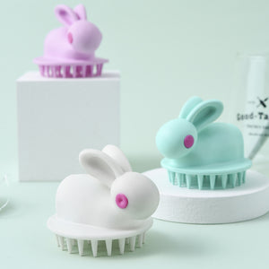 Cute Rabbit-shaped Soft Gel Shampoo Brush Children's Massage Brush - DOLCEGAP