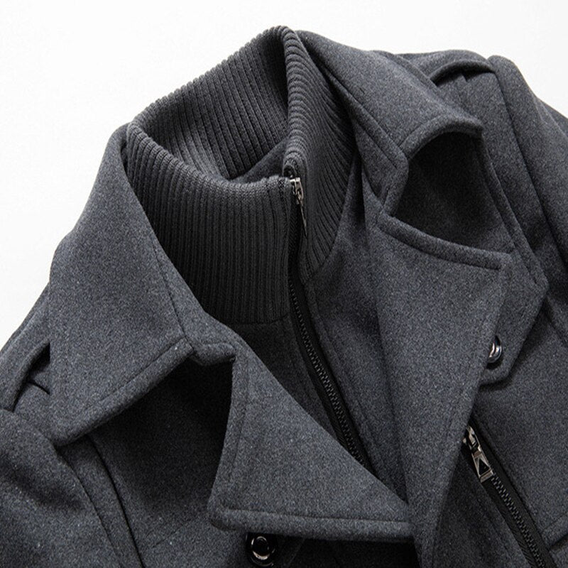 Cold resistant plus cotton woolen men's coat - DOLCEGAP