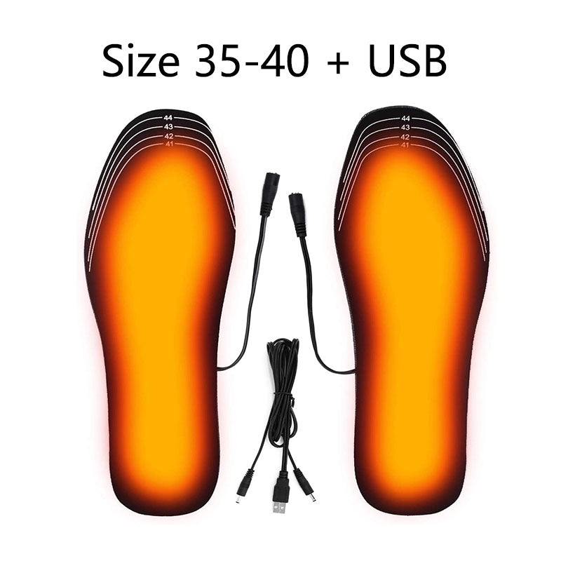 USB Heated Shoes Insoles Can Be Cut Winter Warm Heating Insoles Pad Feet For Boots Sneaker Shoes - DOLCEGAP